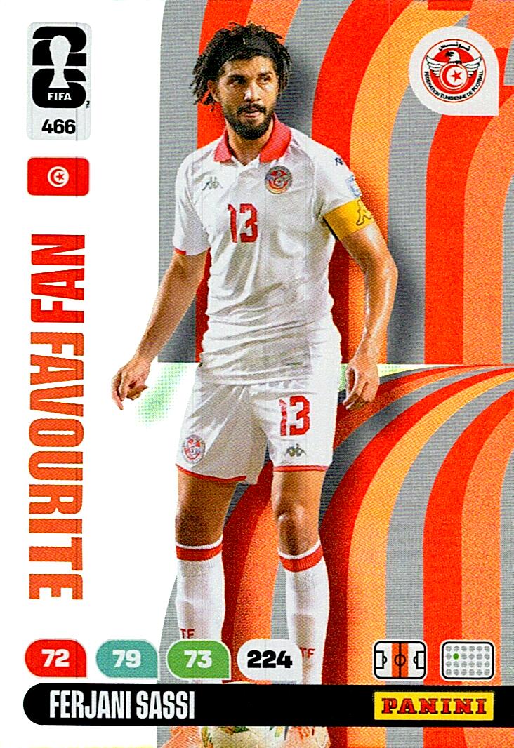 ADRENALYN WORLD CUP 2026 FERJANI SASSI TUNISIA FANS FAVOURITE Nº466