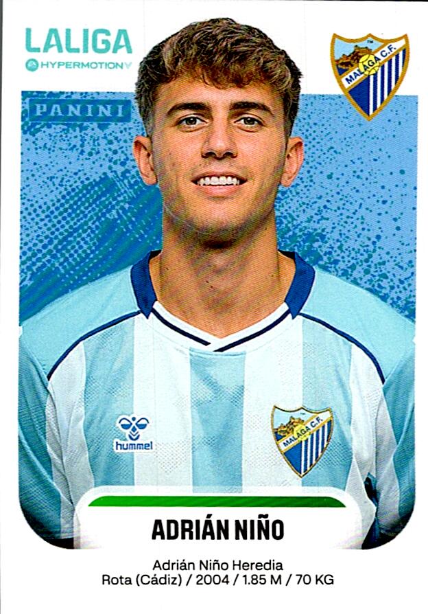 LALIGA HYPERMOTION 2025-26 ADRIAN NIÑO MALAGA Nº304