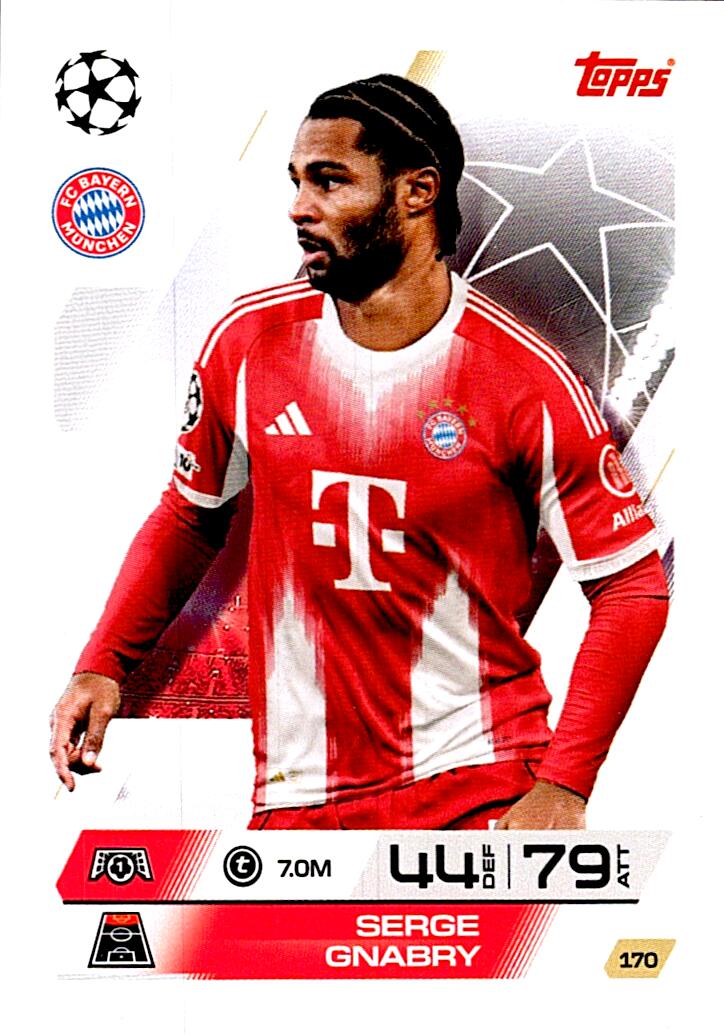 MATCH ATTAX CHAMPIONS LEAGUE 2025/2026 SERGE GNABRY Nº170