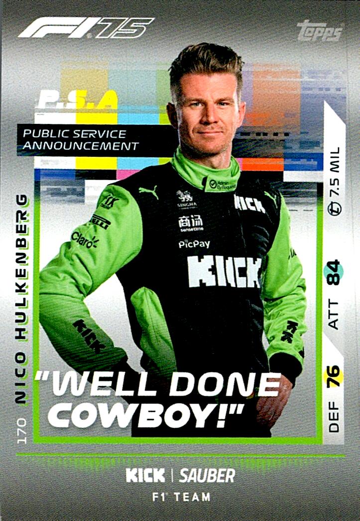 Turbo Attax 2025 P.S.A. NICO HULKENBERG nº170