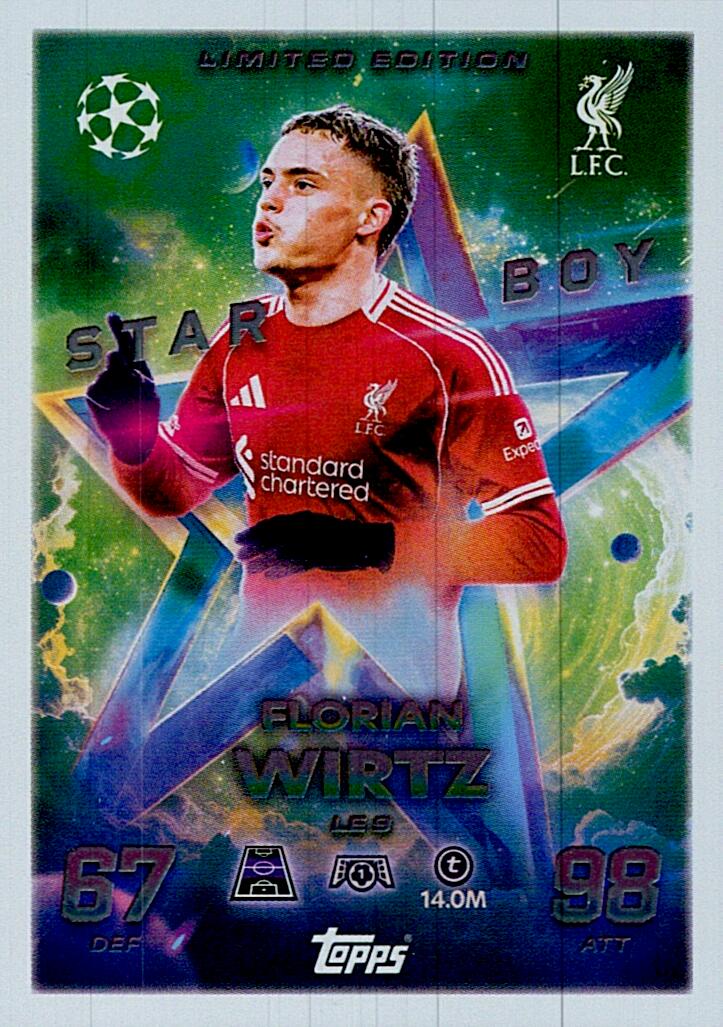 MATCH ATTAX CHAMPIONS LEAGUE 2025/2026 FLORIAN WIRTZ LIMITED EDITION NºLE9