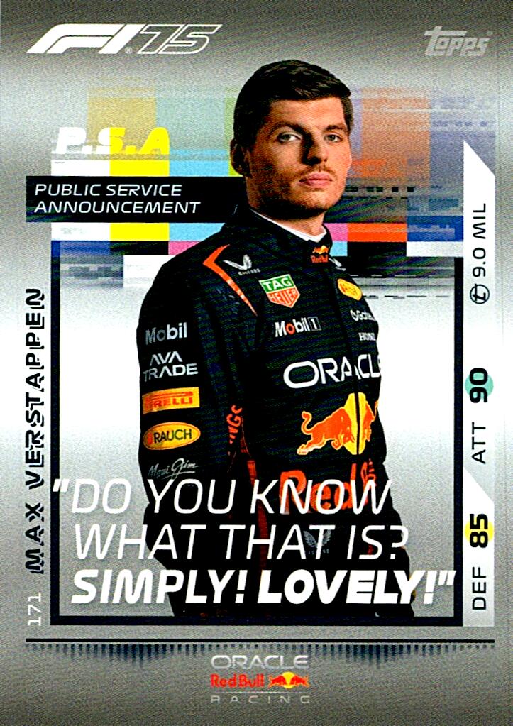 Turbo Attax 2025 P.S.A. MAX VERSTAPPEN nº171