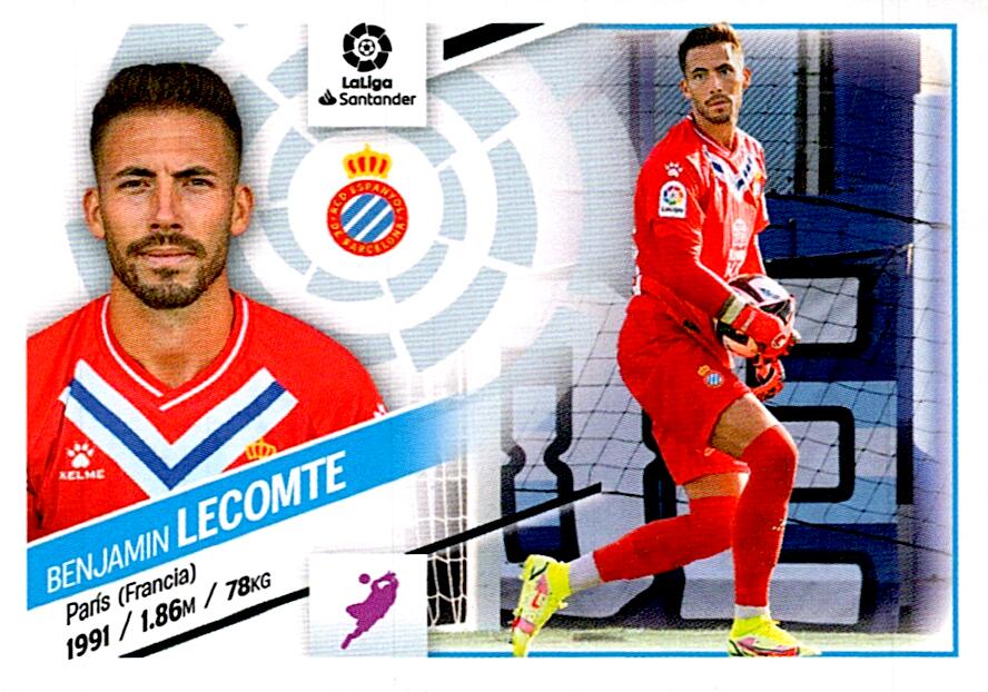 Cromo Liga Este 2022/2023 LECOMTE RCD ESPANYOL Nº3 SEGUNDA EDICION