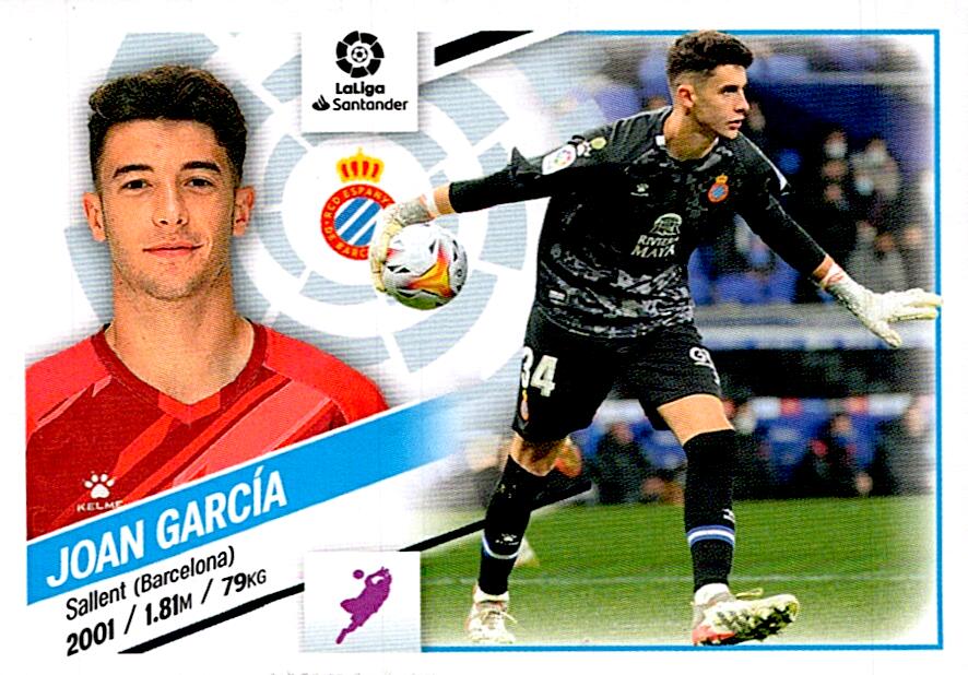 Cromo Liga Este 2022/2023 JOAN GARCIA RCD ESPANYOL Nº4 SEGUNDA EDICION
