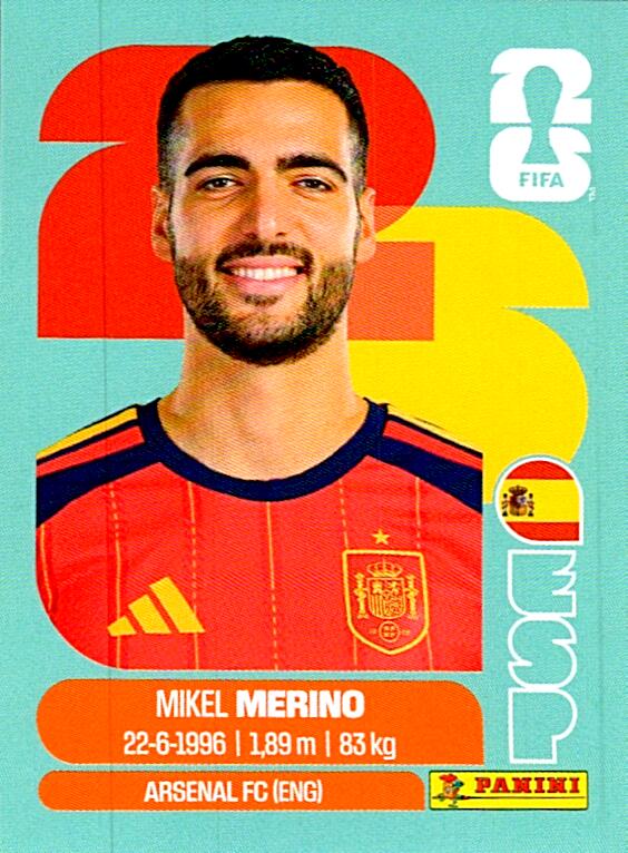 STICKERS FIFA WORLD CUP 2026 MIKEL MERINO NºESP 14