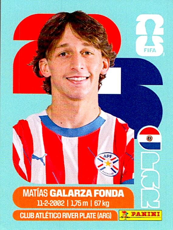 STICKERS FIFA WORLD CUP 2026 MATIAS GALARZA FONDA NºPAR 14