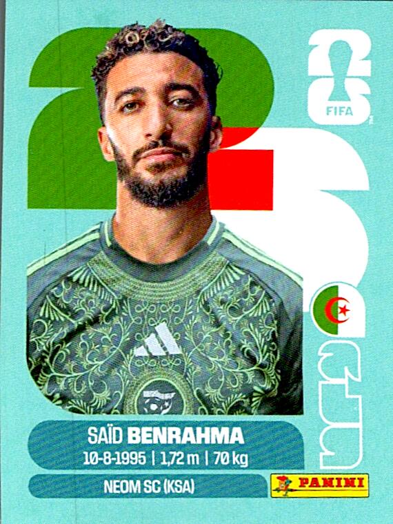 STICKERS FIFA WORLD CUP 2026 SAÏD BENRAHMA NºALG 16