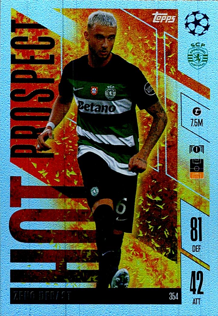 Match Attax Extra 2025 Zeno Debast Hot Prospect nº354