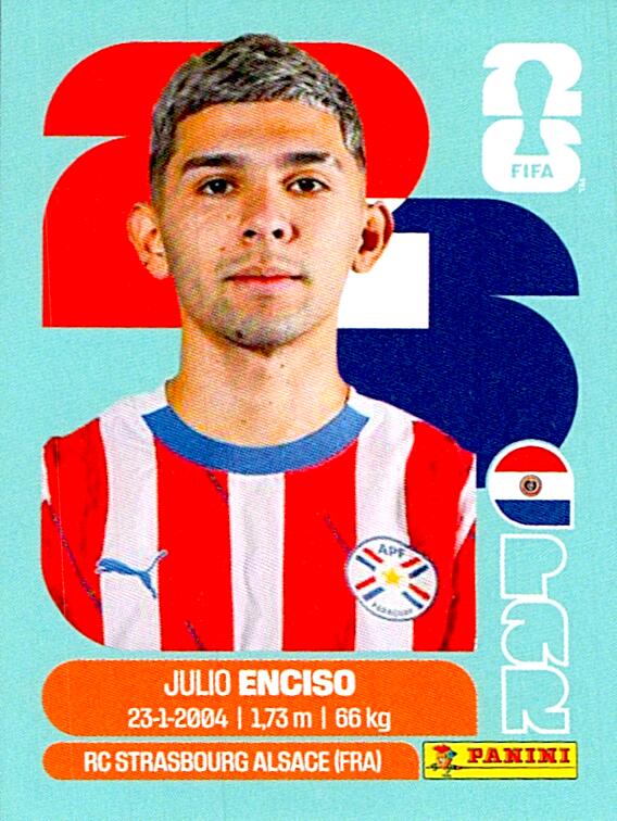 STICKERS FIFA WORLD CUP 2026 JULIO ENCISO NºPAR 15