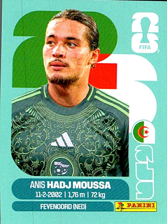 STICKERS FIFA WORLD CUP 2026 ANIS HADJ MOUSSA NºALG 17