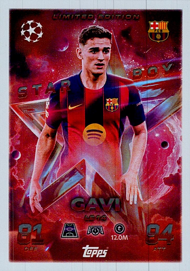 MATCH ATTAX CHAMPIONS LEAGUE 2025/2026 GAVI LIMITED EDITION NºLE14