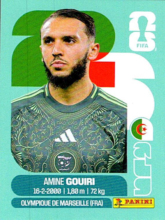 STICKERS FIFA WORLD CUP 2026 AMINE GOUIRI NºALG 18