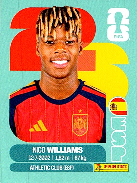 STICKERS FIFA WORLD CUP 2026 NICO WILLIAMS NºESP 17