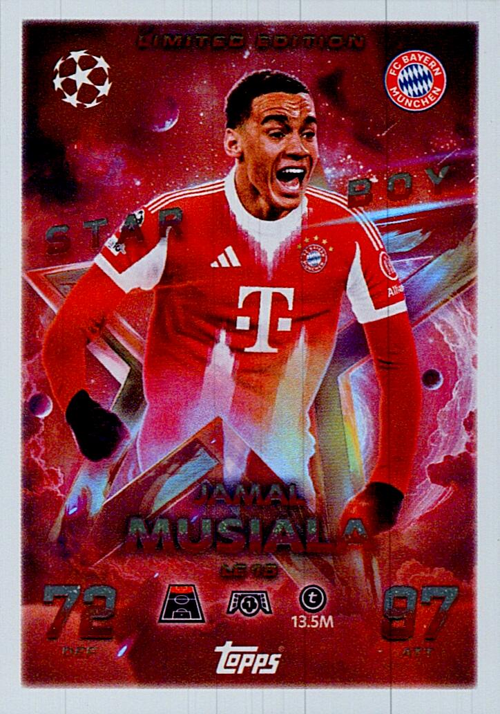 MATCH ATTAX CHAMPIONS LEAGUE 2025/2026 MUSIALA LIMITED EDITION NºLE15