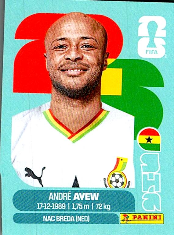 STICKERS FIFA WORLD CUP 2026 ANDRE AYEW NºGHA 17