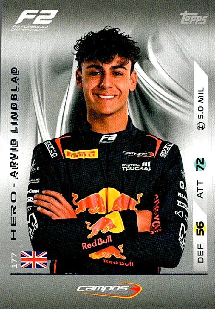 Turbo Attax 2025 ARVID LINDBLAD nº177