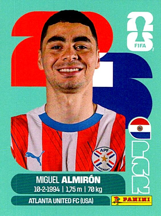 STICKERS FIFA WORLD CUP 2026 MIGUEL ALMIRON NºPAR 17