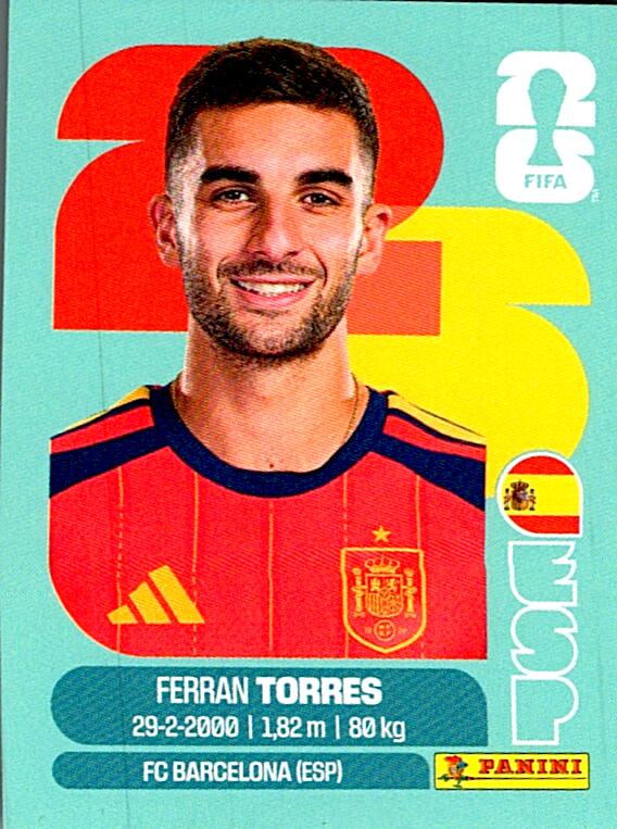 STICKERS FIFA WORLD CUP 2026 FERRAN TORRES NºESP 18