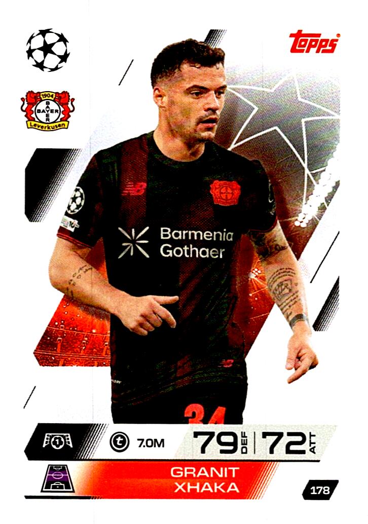 MATCH ATTAX CHAMPIONS LEAGUE 2025/2026 GRANIT XHAKA Nº178