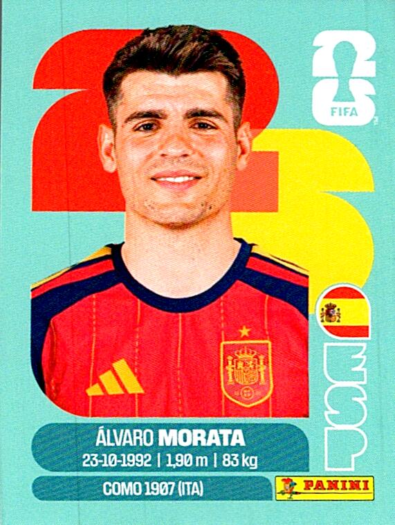 STICKERS FIFA WORLD CUP 2026 ALVARO MORATA NºESP 19