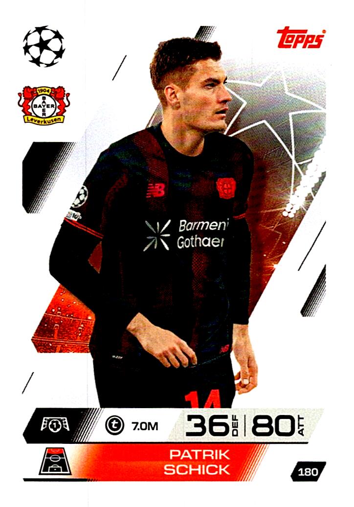 MATCH ATTAX CHAMPIONS LEAGUE 2025/2026 PATRIK SCHICK Nº180