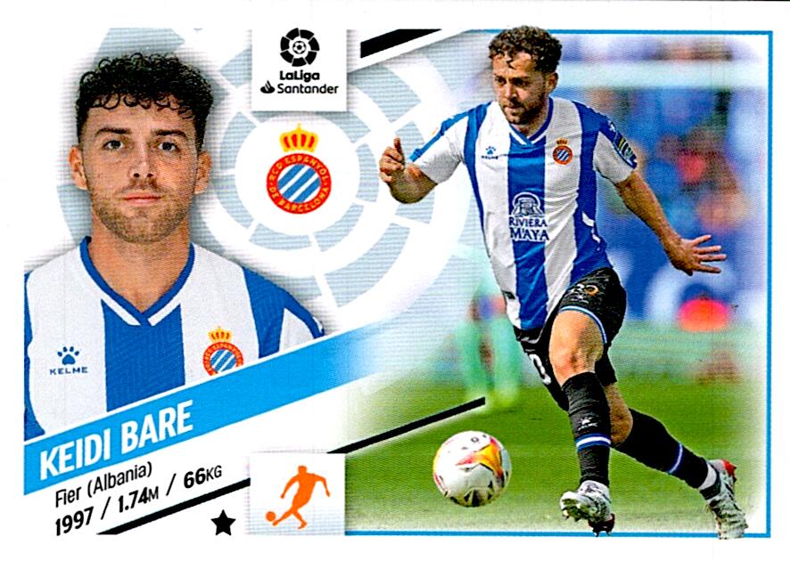 Cromo Liga Este 2022/2023 KEIDI BARE RCD ESPANYOL Nº12