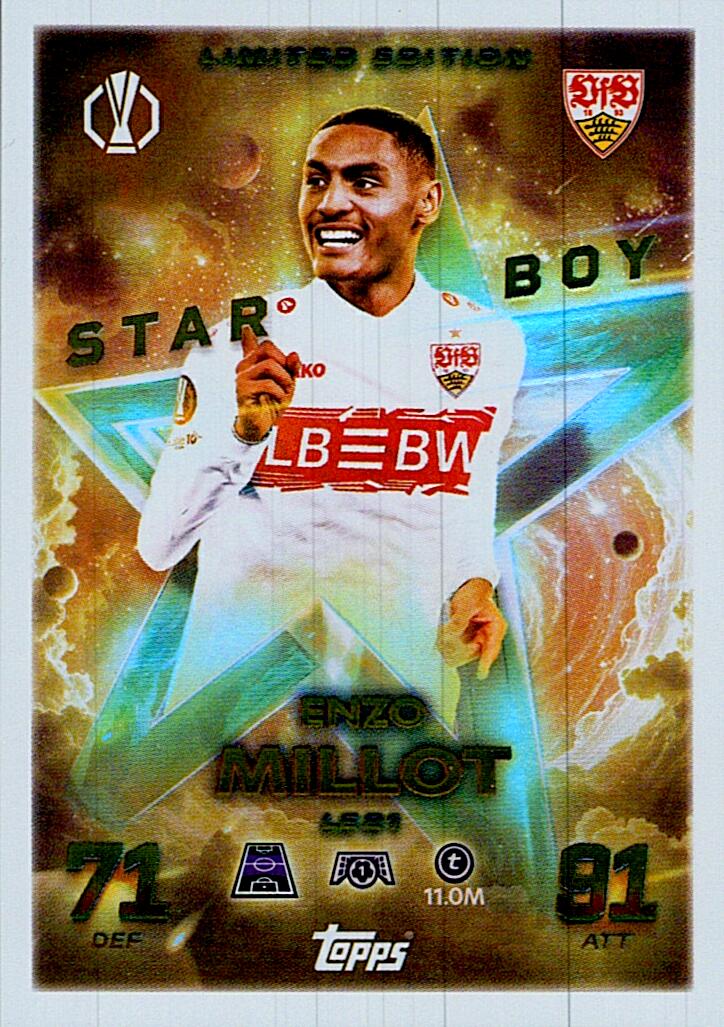 MATCH ATTAX CHAMPIONS LEAGUE 2025/2026 ENZO MILLOT LIMITED EDITION NºLE21