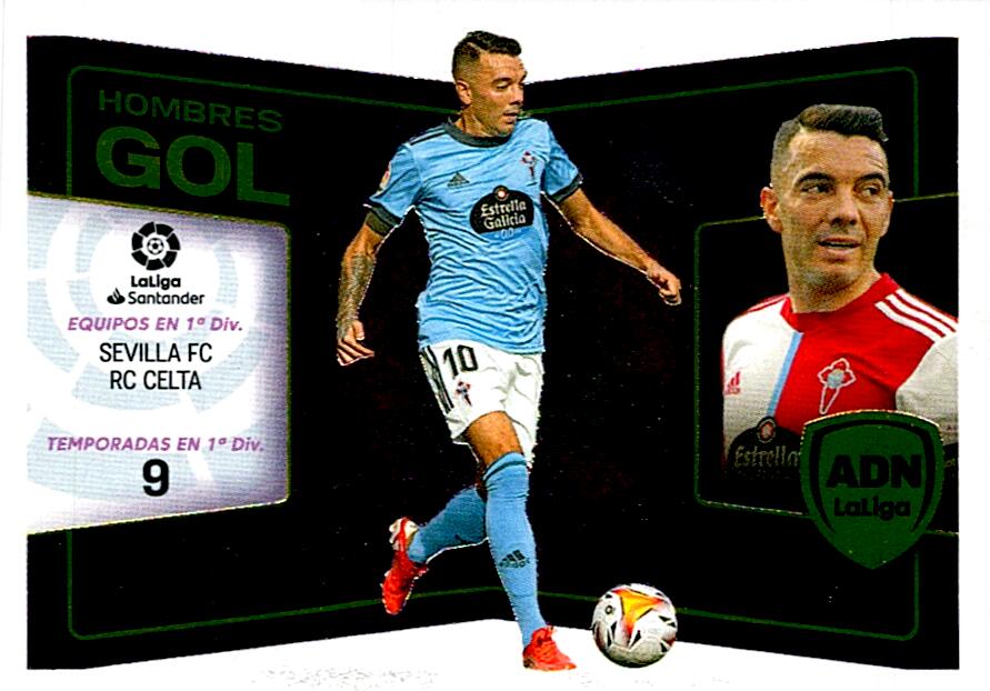 Cromo Liga Este 2022/2023 IAGO ASPAS HOMBRES GOL Nº14