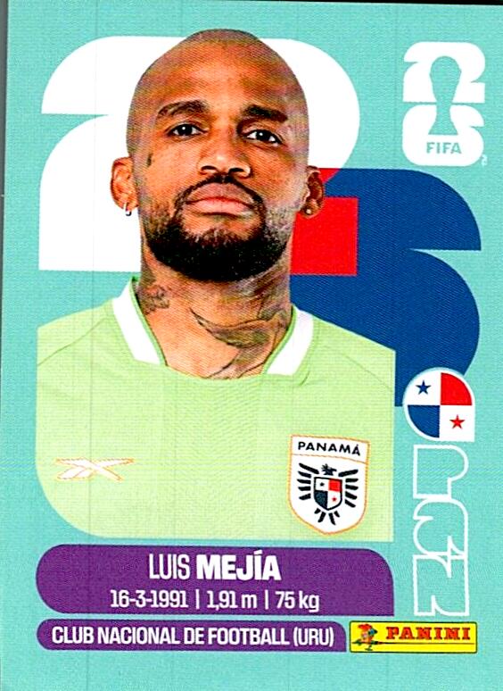STICKERS FIFA WORLD CUP 2026 LUIS MEJIA NºPAN 3