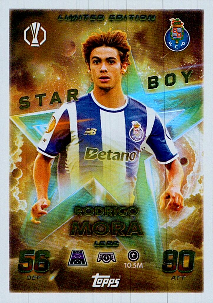 MATCH ATTAX CHAMPIONS LEAGUE 2025/2026 RODRIGO MORA LIMITED EDITION NºLE22