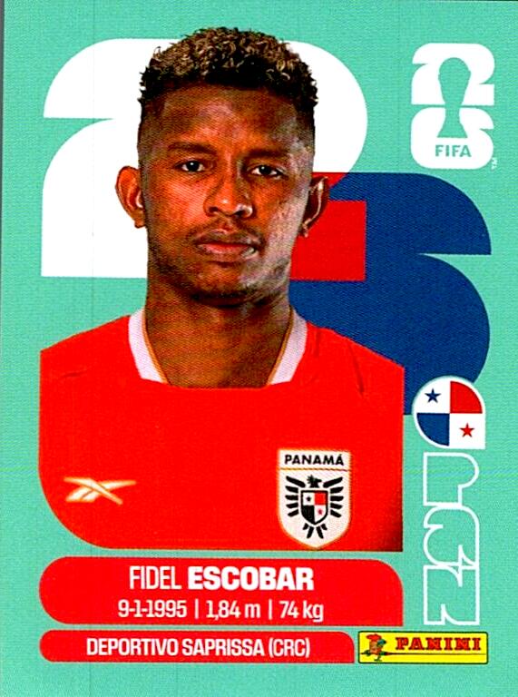 STICKERS FIFA WORLD CUP 2026 FIDEL ESCOBAR NºPAN 4