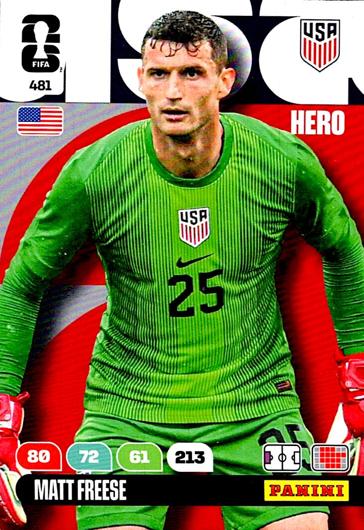 ADRENALYN WORLD CUP 2026 MATT FREESE UNITED STATES Nº481