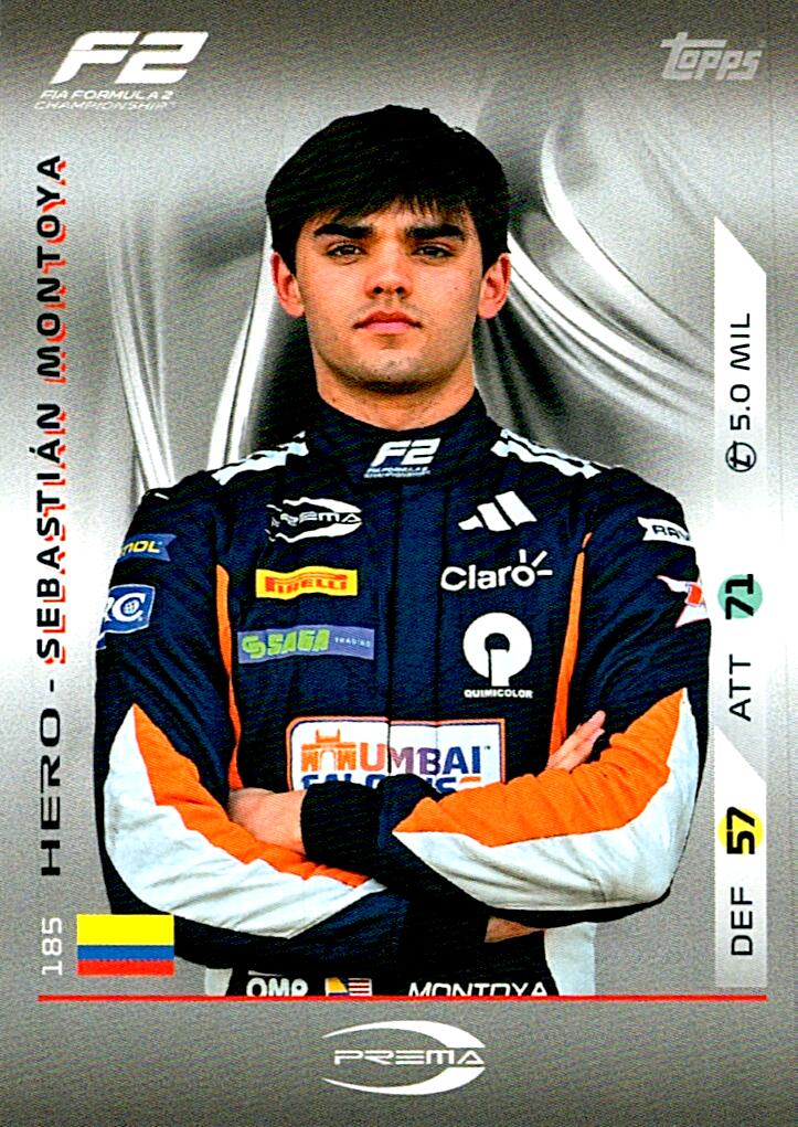 Turbo Attax 2025 SEBASTIAN MONTOYA nº185