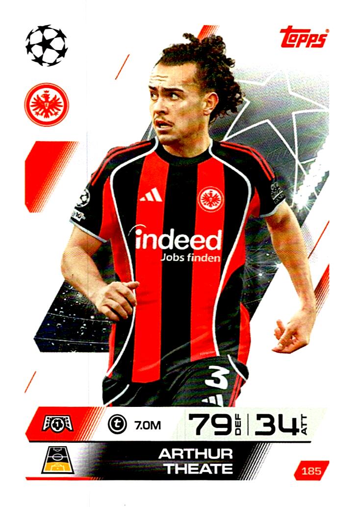 MATCH ATTAX CHAMPIONS LEAGUE 2025/2026 ARTHUR THEATE Nº185