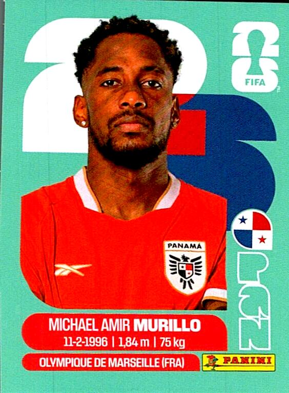 STICKERS FIFA WORLD CUP 2026 MICHAEL AMIR MURILLO NºPAN 6