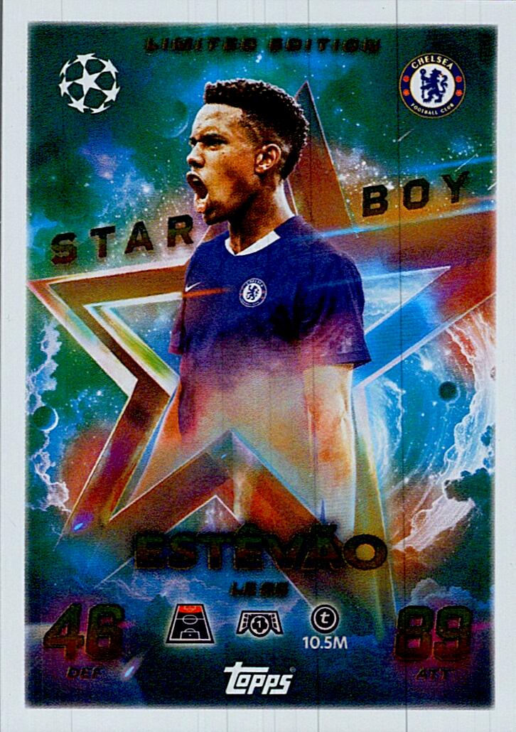 MATCH ATTAX CHAMPIONS LEAGUE 2025/2026 ESTEVAO LIMITED EDITION NºLE25