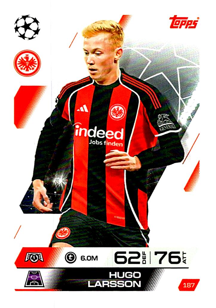 MATCH ATTAX CHAMPIONS LEAGUE 2025/2026 HUGO LARSSON Nº187