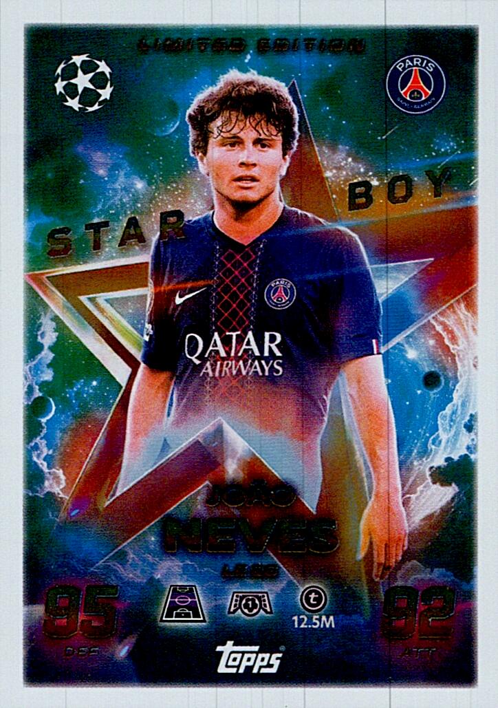 MATCH ATTAX CHAMPIONS LEAGUE 2025/2026 JOAO NEVES LIMITED EDITION NºLE26