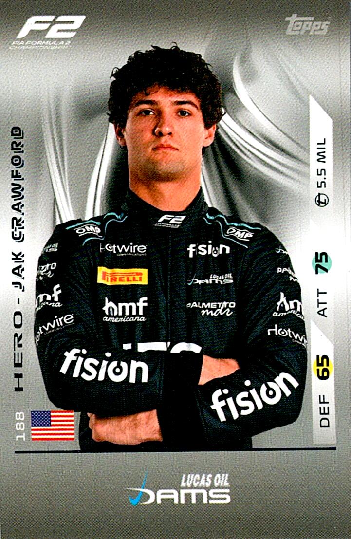 Turbo Attax 2025 JAK CRAWFORD nº188