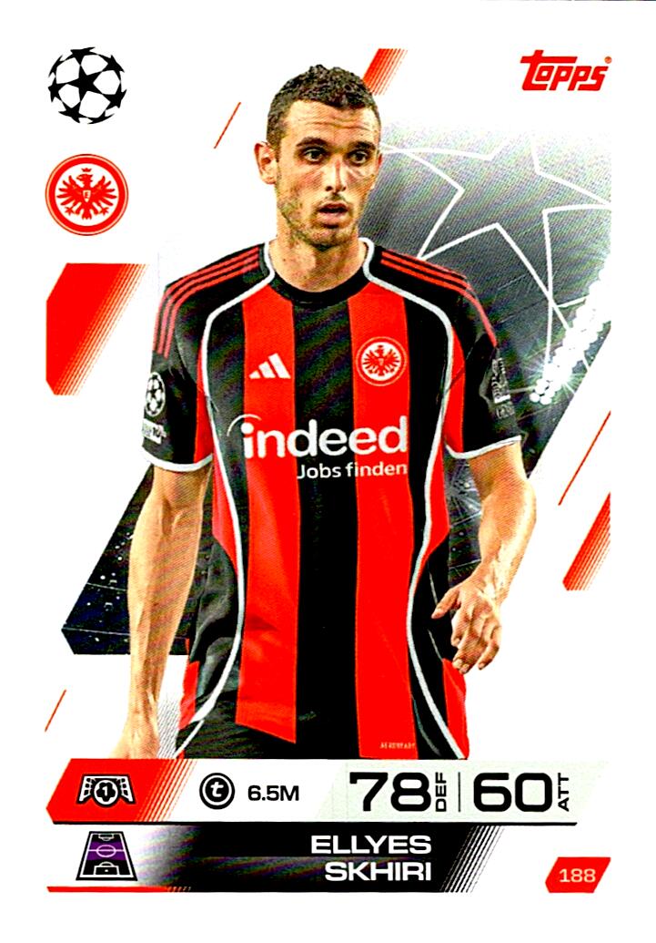 MATCH ATTAX CHAMPIONS LEAGUE 2025/2026 ELLYES SKHIRI Nº188