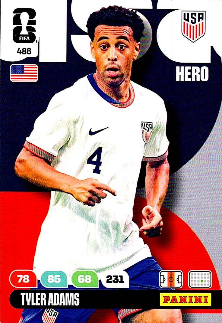 ADRENALYN WORLD CUP 2026 TYLER ADAMS UNITED STATES Nº486