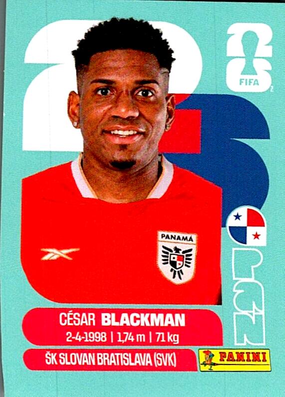 STICKERS FIFA WORLD CUP 2026 CESAR BLACKMAN NºPAN 9