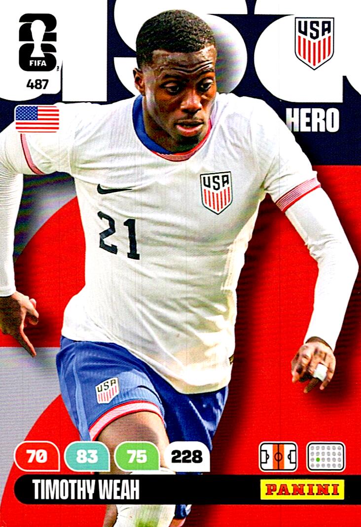ADRENALYN WORLD CUP 2026 TIMOTHY WEAH UNITED STATES Nº487