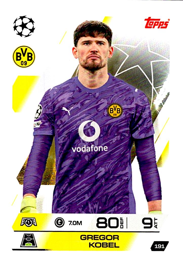 MATCH ATTAX CHAMPIONS LEAGUE 2025/2026 GREGOR KOBEL Nº191