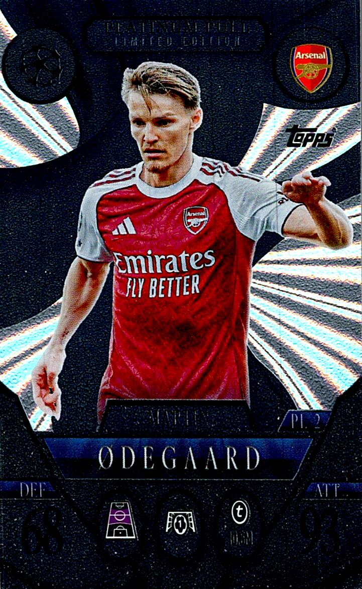 MATCH ATTAX CHAMPIONS LEAGUE 2025/2026 ODEGAARD PLATINUM PULL NºPL2