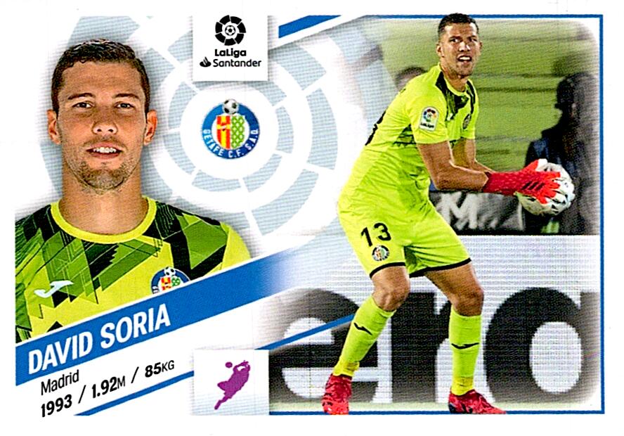 Cromo Liga Este 2022/2023 DAVID SORIA GETAFE CF Nº3