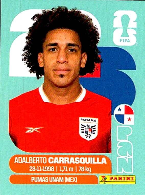 STICKERS FIFA WORLD CUP 2026 ADALBERTO CARRASQUILLA NºPAN 12
