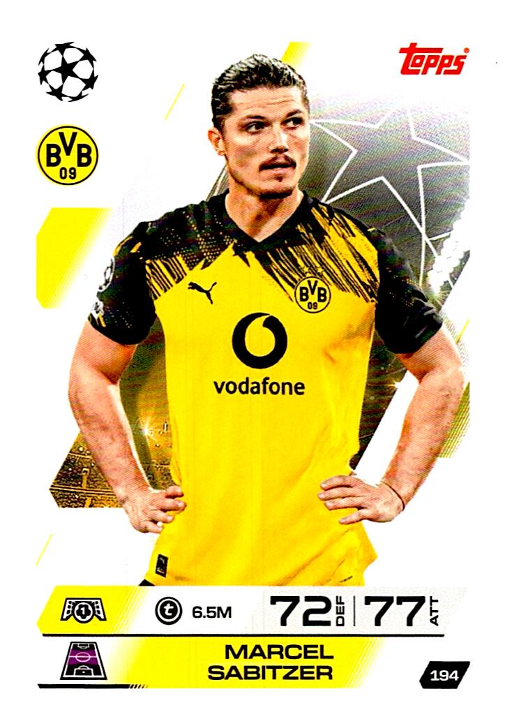 MATCH ATTAX CHAMPIONS LEAGUE 2025/2026 MARCEL SABITZER Nº194