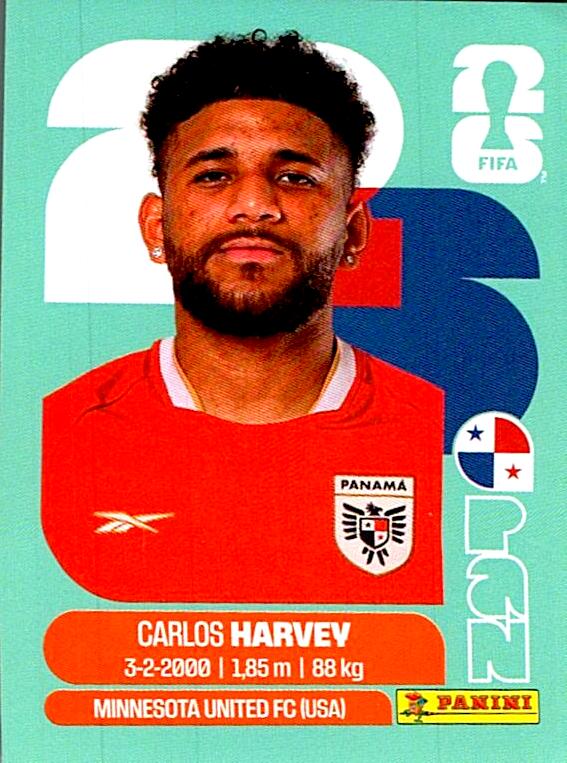 STICKERS FIFA WORLD CUP 2026 CARLOS HARVEY NºPAN 15