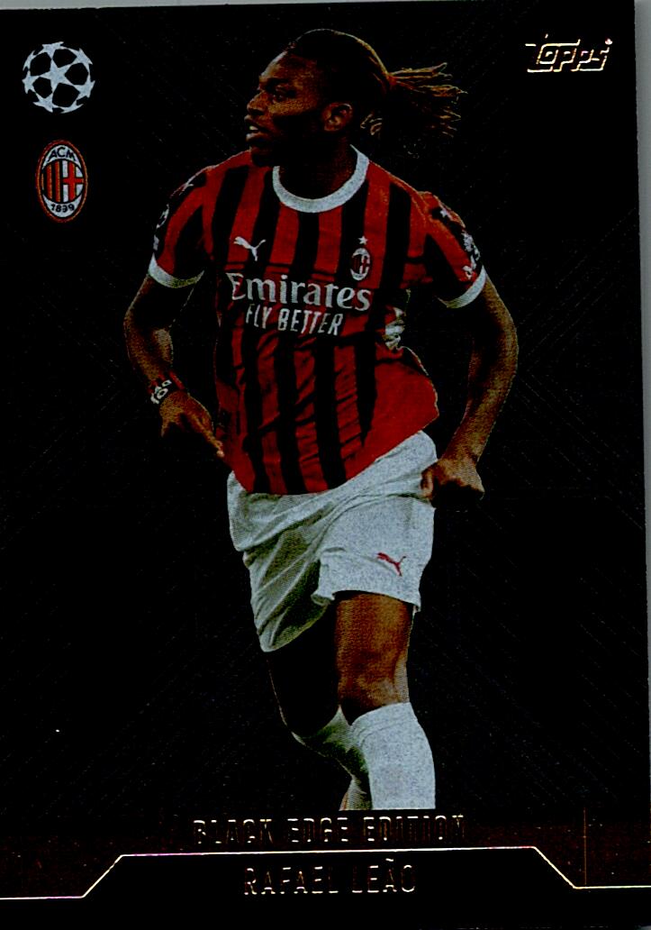 Match Attax Extra 2025 Rafael Leao Black Edge nºBLA5